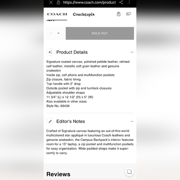 Coach Campus Backpack - Picture 16 of 16